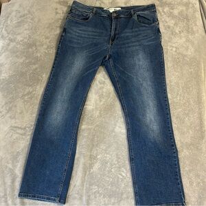 Barbell Apparel Jeans Mens 40x32 Blue Straight Dark Wash Stretch Denim